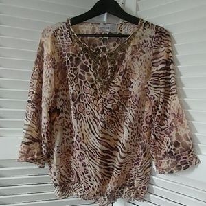 SHICO'S blouse 100% SILK SIZE 0